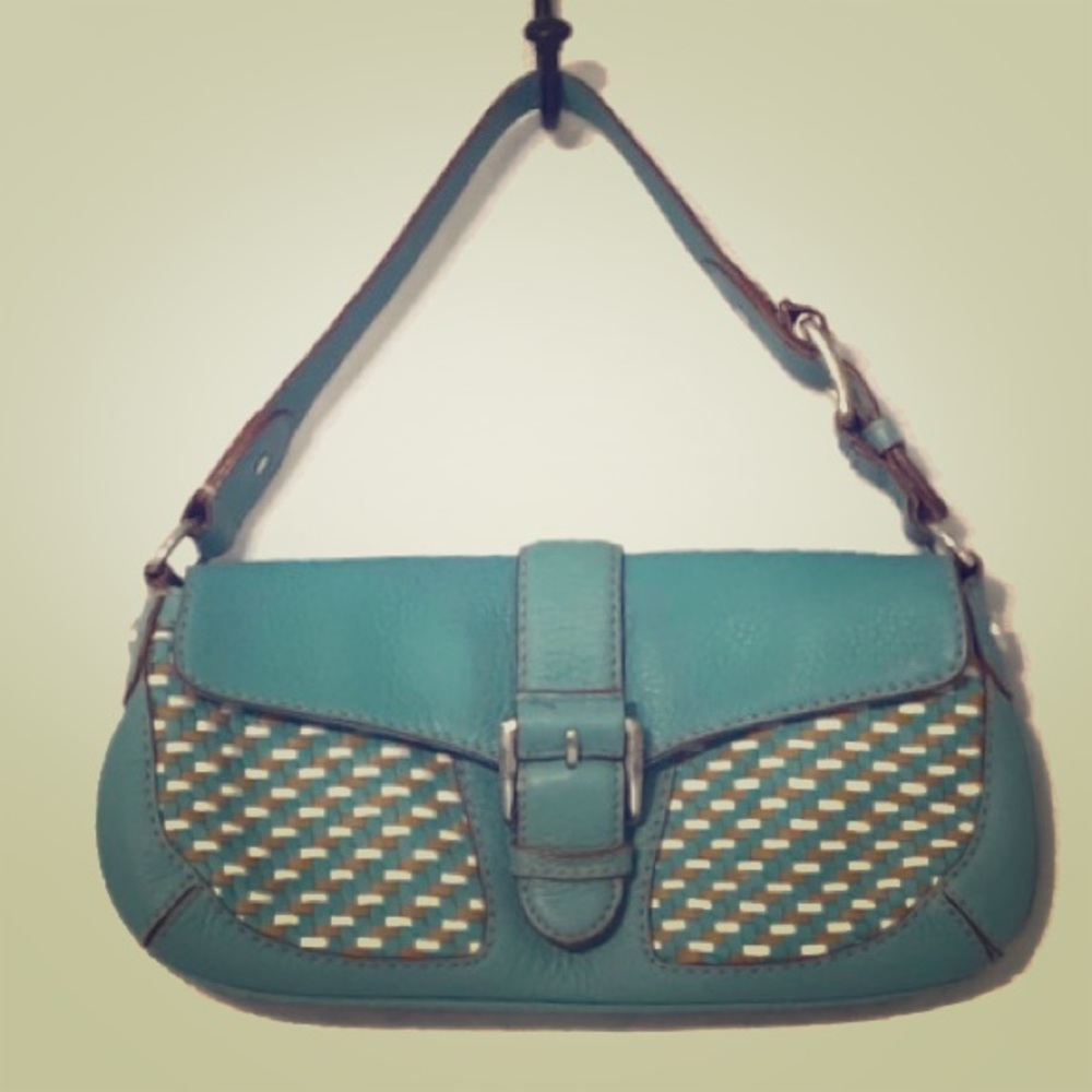 Michael Kors Aqua Leather Small Handbag